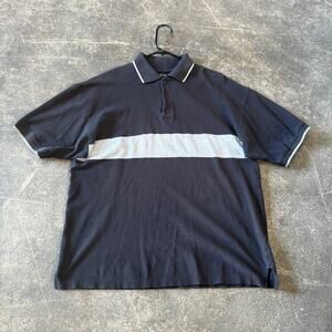 Vintage Pure Stuff Oversized Polo Shirt Mens L Black Loose Faded Golf Sports 90s